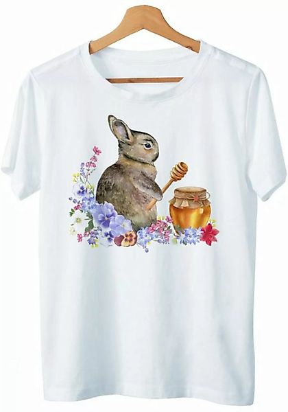 Art & Detail Shirt T-Shirt Oster Hase mit Honig Osterhasen Design passend z günstig online kaufen