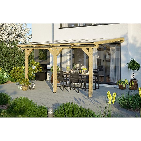 Skan Holz Terrassenüberdachung Andria 434 cm x 300 cm günstig online kaufen