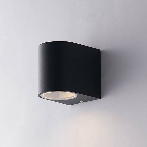 Außenwandlampe ONE, anthrazit, Höhe 8 cm, Metall, IP54 günstig online kaufen