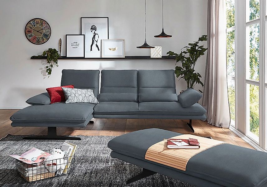 W.SCHILLIG Ecksofa "broadway, Designsofa mit tollem Sitzkomfort" Sitztiefen günstig online kaufen