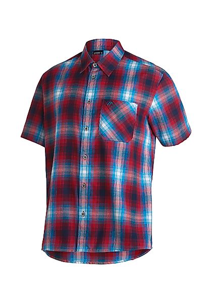 Maier Sports Funktionshemd "Mauro" Kariertes Kurzarm-Hemd für Wandern, Reis günstig online kaufen