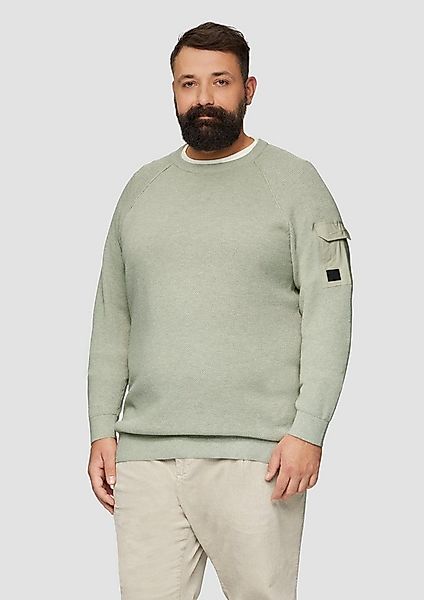 s.Oliver Longpullover Strickpullover Strickpullover mit Raglanärmeln und St günstig online kaufen