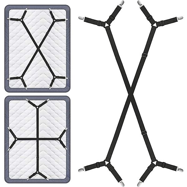 RWEUOQ Spannbettlaken 2Stk Bettlakenspanner Lakenspanner Verstellbar günstig online kaufen