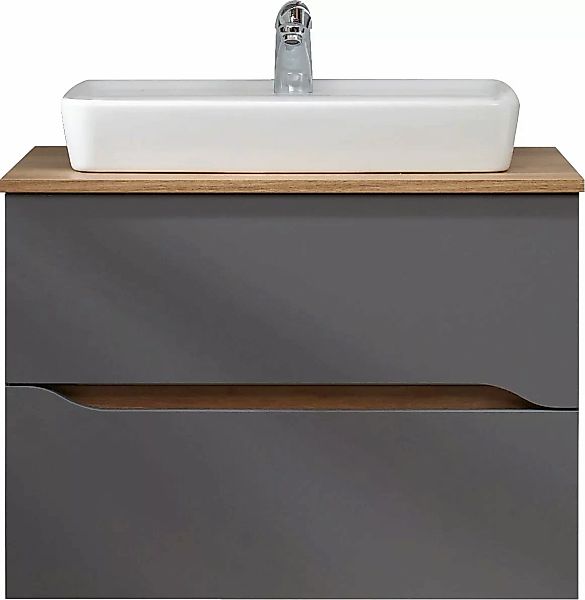 Saphir Waschtisch "Quickset Keramik-Aufsatzbecken mit Unterschrank, 73 cm b günstig online kaufen