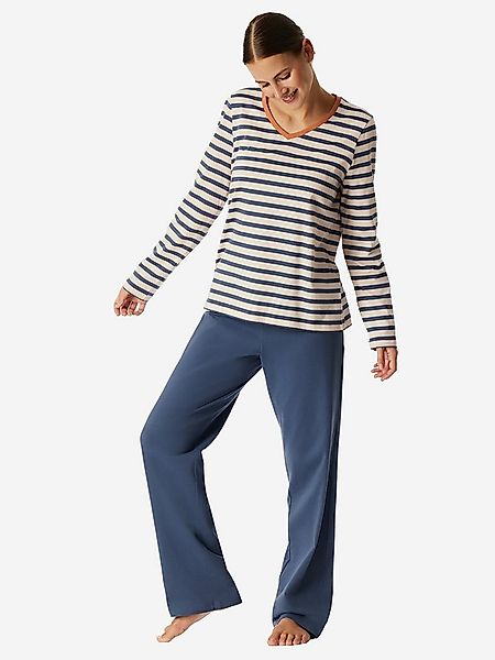 Schiesser Pyjama Casual Essentials (2 tlg) schlafanzug schlafmode bequem günstig online kaufen