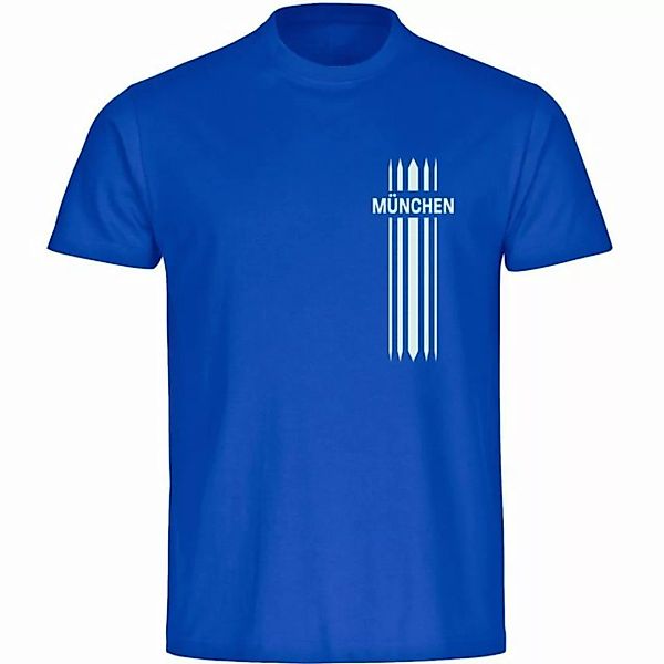 multifanshop T-Shirt Herren München blau - Streifen - Männer günstig online kaufen