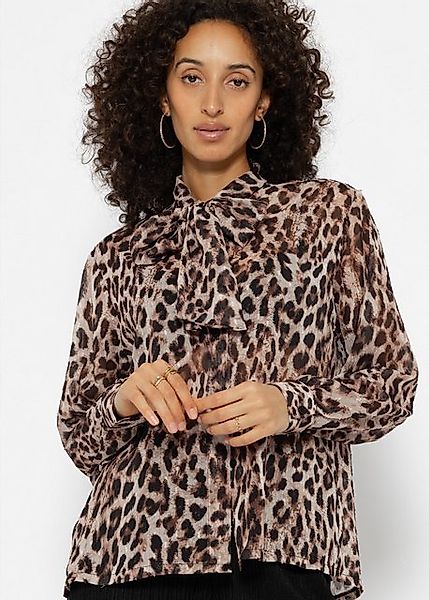 SASSYCLASSY Langarmbluse Leo Oversize Musselin Bluse günstig online kaufen