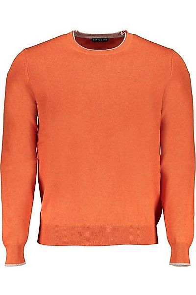 North Sails Strickpullover Herrenpullover aus Bio-Baumwolle in Orange mit K günstig online kaufen