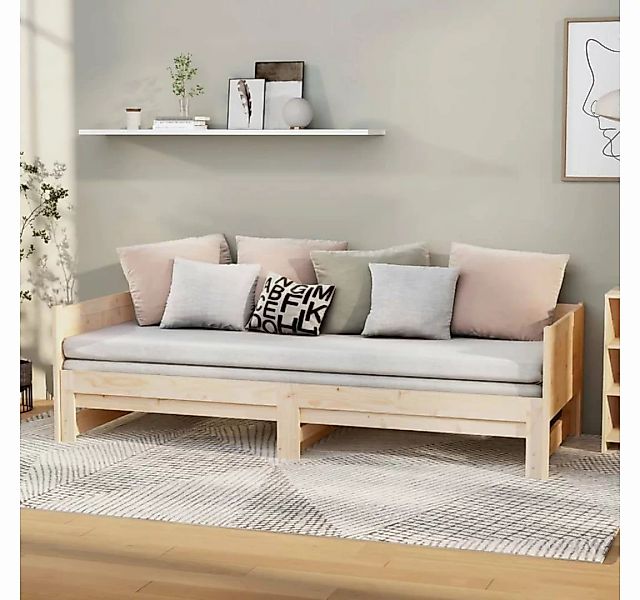 furnicato Bett Ausziehbares Tagesbett Massivholz Kiefer 2x(80x200) cm günstig online kaufen