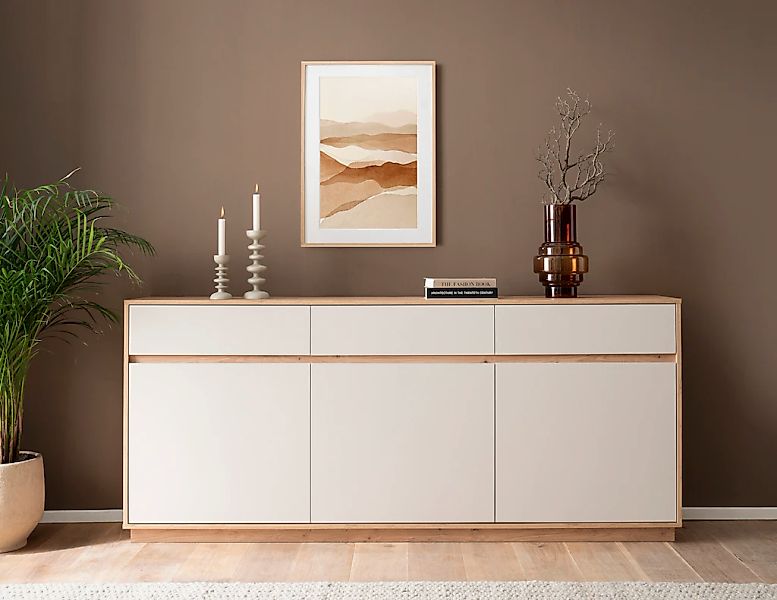 Home affaire Sideboard "Sonora, moderner Schrank, Kommode in Eiche Artisan, günstig online kaufen
