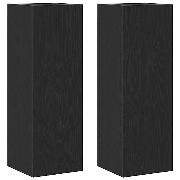 vidaXL Wand-TV-Schrank 2 Stk Schwarze Eiche 30,5 x 30 x 90 cm 862571 günstig online kaufen