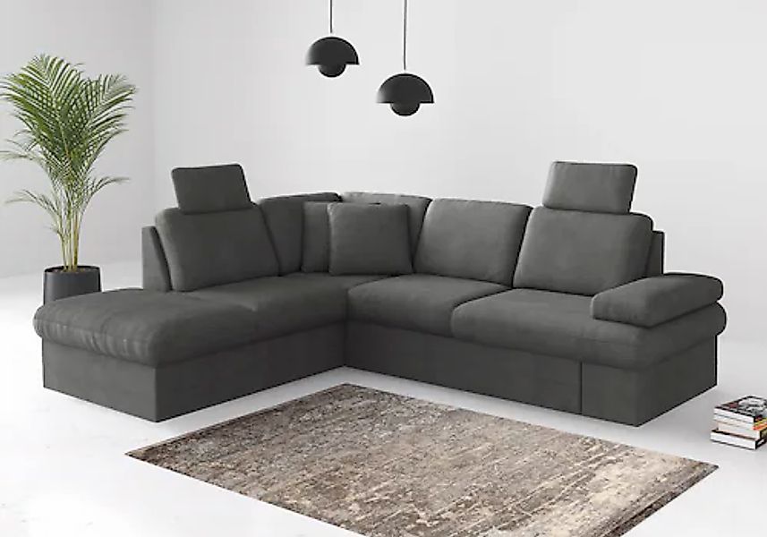 sit&more Ecksofa »Moreno«, mit Armteilverstellung,wahlweise mit Bettfunktio günstig online kaufen