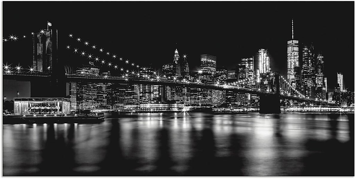 Artland Wandbild "Manhattan Skyline & Brroklyn Bridge" Amerika 1 Stk. tlg. günstig online kaufen