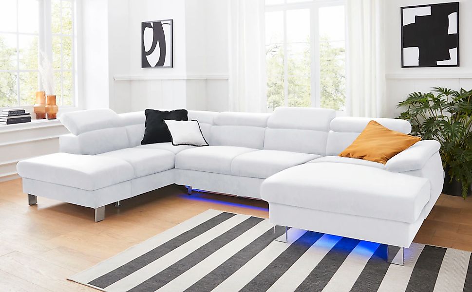 COTTA Wohnlandschaft "Komaris U-Form, B: 320 cm" mit Kopfteilverstellung, o günstig online kaufen
