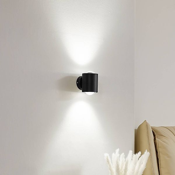 Lindby Wandleuchte Jyla, schwarz, up/down günstig online kaufen