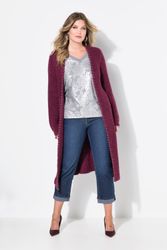 MIAMODA Strickjacke Strickjacke extra lang Ausschnitt günstig online kaufen