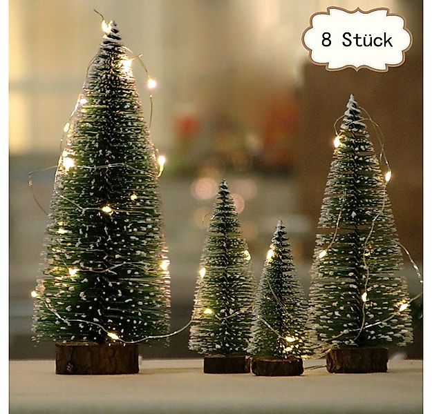 XDeer Künstlicher Weihnachtsbaum 4/8/12 Stück Mini-Weihnachts mit Holzsocke günstig online kaufen