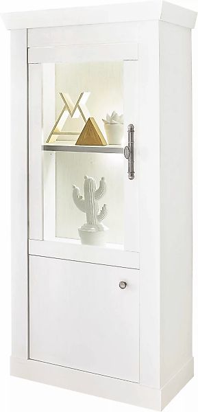 Home affaire Vitrine "RAVENNA", im romantischen Landhausstil, Griff aus Met günstig online kaufen