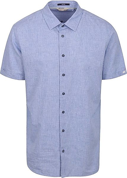 No Excess Short Sleeve Hemd Leinen Blau - Größe XL günstig online kaufen