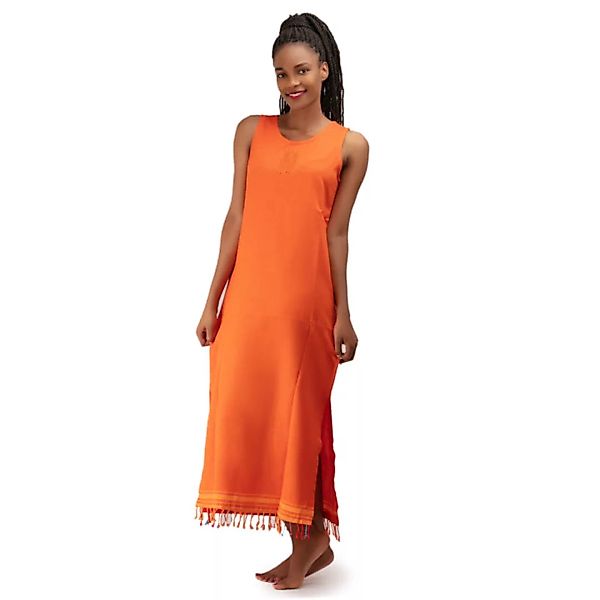 Kikoy Sommerkleid Lang, Strandkleid "Mwezi" Mit Afrikanischem Stickmuster, günstig online kaufen