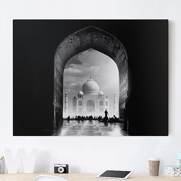 Leinwandbild - Querformat Das Tor zum Taj Mahal günstig online kaufen