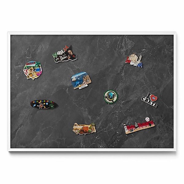 Tulup Magnettafel Magnettafel aus Metall für Souvenirs Dunkle Steinstruktur günstig online kaufen