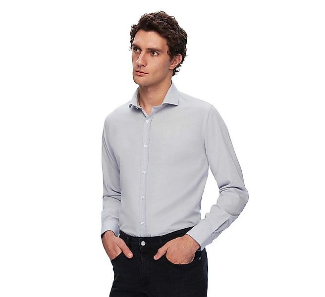 D'S DAMAT Businesshemd Herrenhemd mit italienischem Kragen, langärmelig, ei günstig online kaufen