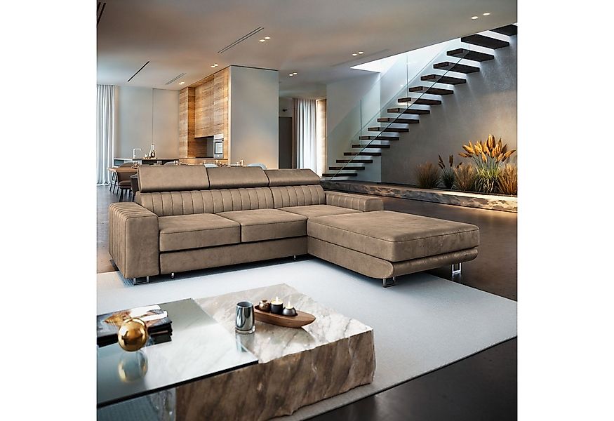Masseno Ecksofa NOTO mit Schlaffunktion L-Form, Sofa mit Bettkasten günstig online kaufen
