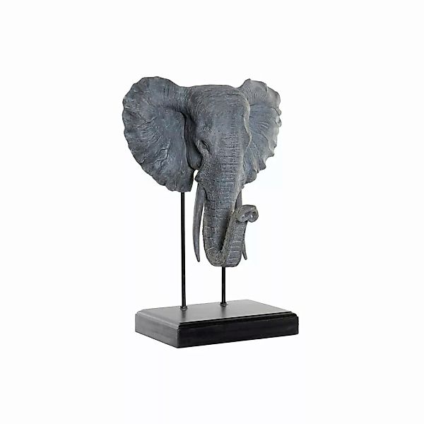 Deko-figur Dkd Home Decor Elefant Schwarz Grau Metall Harz (40 X 28 X 56 Cm günstig online kaufen