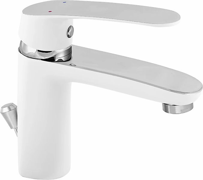 CORNAT Waschtischarmatur "Lucena" HD, Messing, verchromt/weiß günstig online kaufen