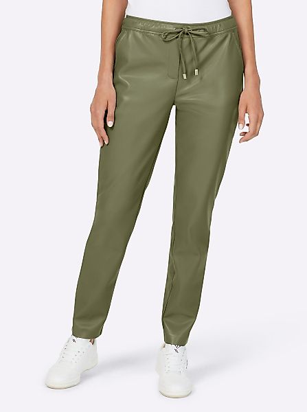 heine Jerseyhose Lederimitat-Hose Innenbeinlänge ca. 74 günstig online kaufen