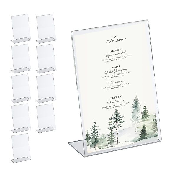 relaxdays Einzelrahmen 10er Set Tischaufsteller DIN günstig online kaufen