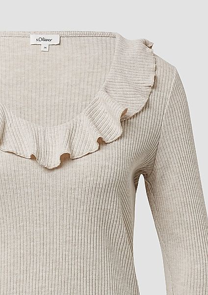 s.Oliver Langarmshirt Strick-Shirt im Slim Fit günstig online kaufen