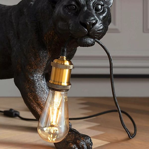 KARE Animal Bagheera Tischlampe schwarzer Panther günstig online kaufen