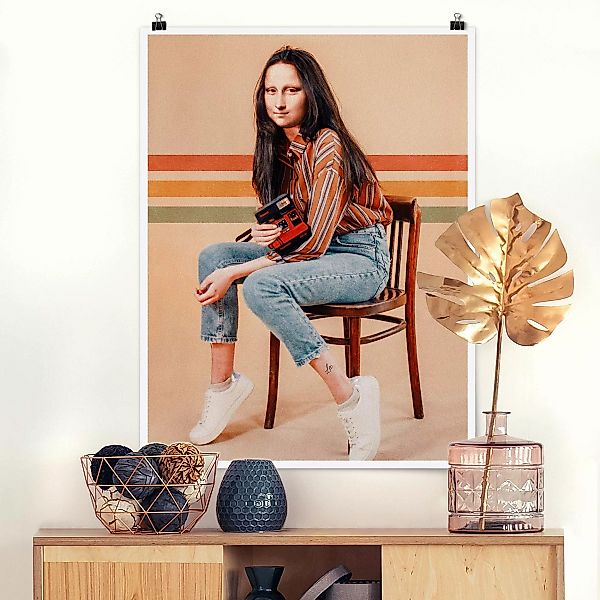 Poster - Hochformat Retro Mona Lisa günstig online kaufen