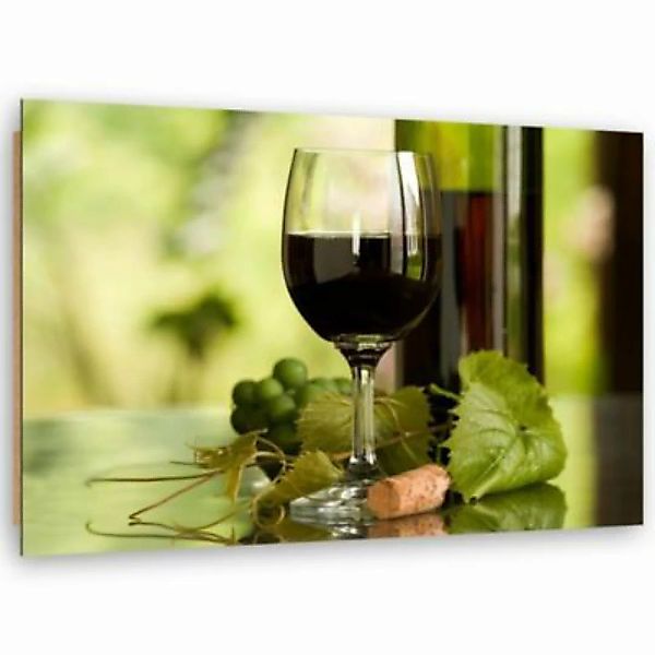 FEEBY® Kunst Wein und Kräuter Leinwandbilder bunt Gr. 90 x 60 günstig online kaufen
