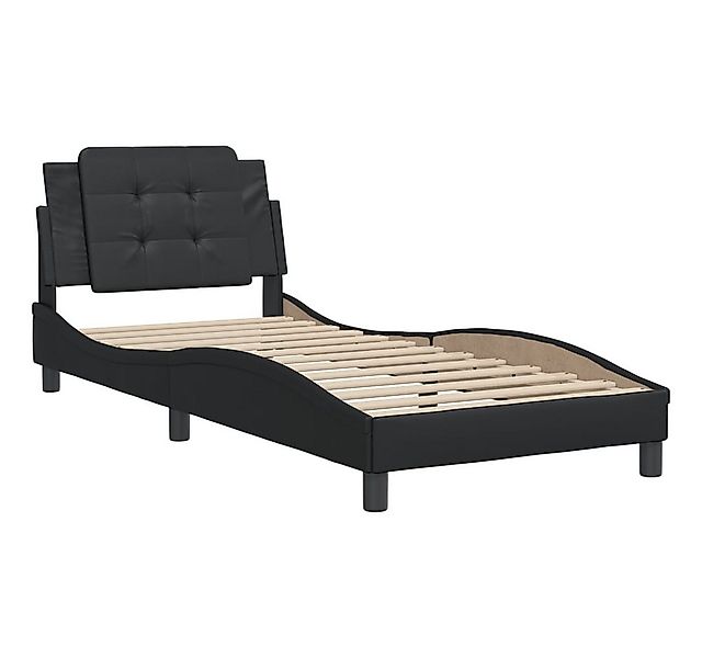 vidaXL Bett Bettgestell ohne Matratze "Zadar" Schwarz 90x190 cm Kunstleder günstig online kaufen