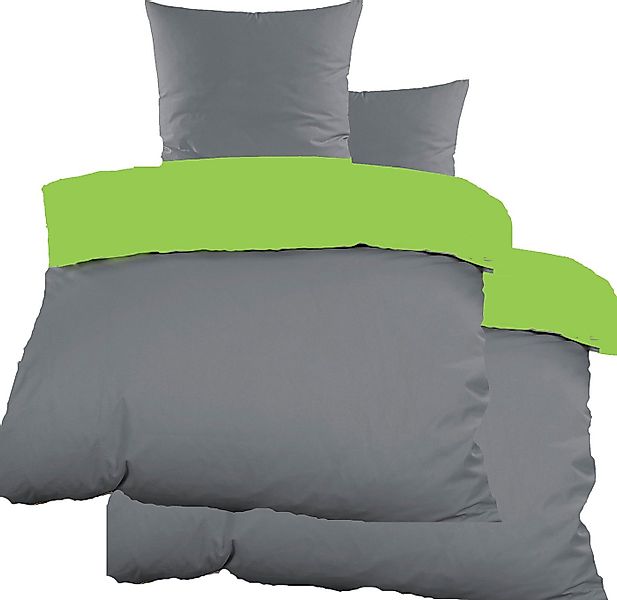 KH-Haushaltshandel Bettwäsche 4tlg. Renforce Wende Bettwäsche 2x(135x200+80 günstig online kaufen