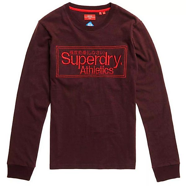 Superdry Core Logo Athletics Langarm-t-shirt M Rich Deep Burgundy günstig online kaufen