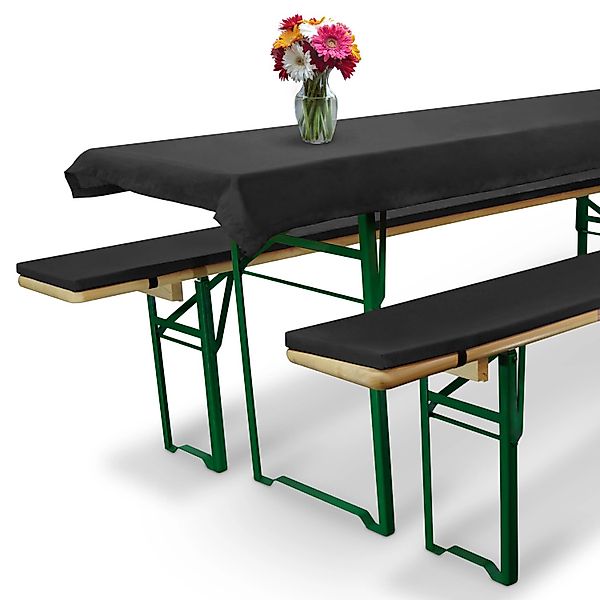 Beautissu Comfort XS Bierbankauflage 70cm Anthrazit 3tlg günstig online kaufen