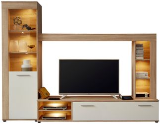 INOSIGN Wohnwand "Laholm" Set, 4 Stk. tlg. Wohnwand mit Tür, Klappe & 6 Fäc günstig online kaufen