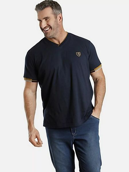 Charles Colby T-Shirt EARL EWAN V-Ausschnitt im Rippstrick günstig online kaufen