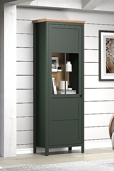 trendteam Vitrine Vitrine Stanton, Tannengrün / günstig online kaufen