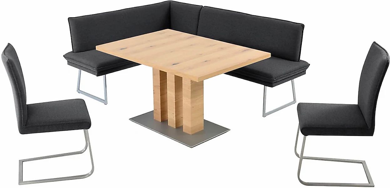 K+W Komfort & Wohnen Essgruppe "Santos III" 4 Stk. tlg. gepolsterte Eckbank günstig online kaufen
