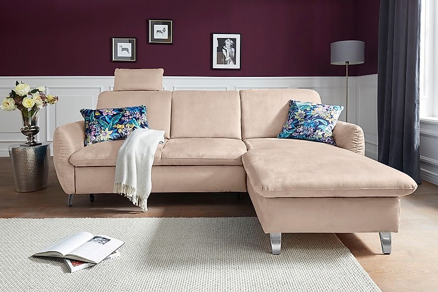 sit&more Ecksofa »Daytona L-Form«, mit Federkern, einer Kopfstütze und wahl günstig online kaufen