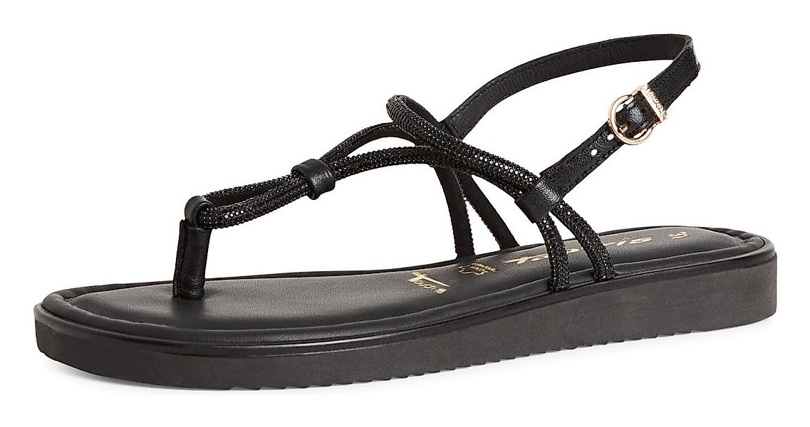 Tamaris Riemchensandale, Plateau, Sandalette, Sommerschuh mit glänzenden St günstig online kaufen