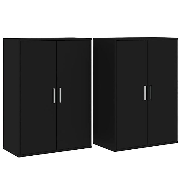 vidaXL Sideboards 2 Stk Schwarz 60x31x84 cm Holzwerkstoff 3276568 günstig online kaufen