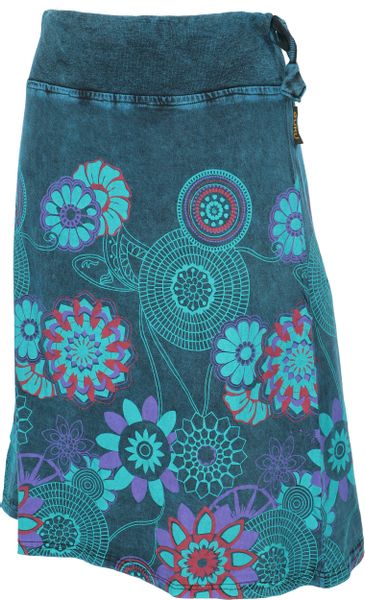 Guru-Shop Minirock Knielanger Rock Boho chic, günstig online kaufen