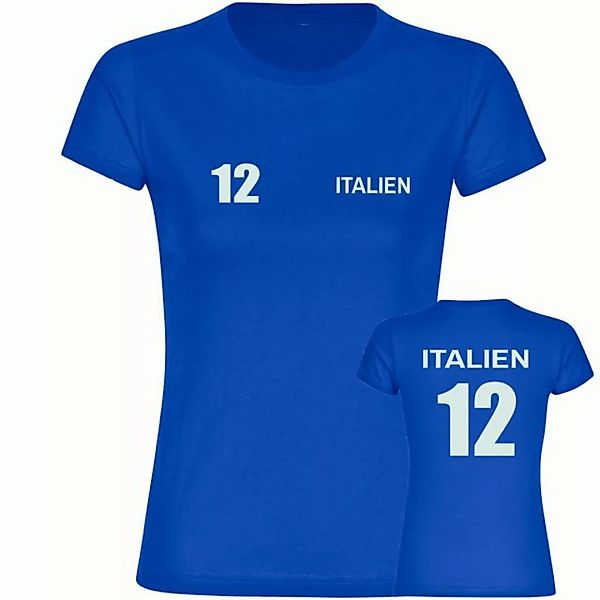 multifanshop T-Shirt Damen Italien - Trikot Nummer 12 - Frauen günstig online kaufen