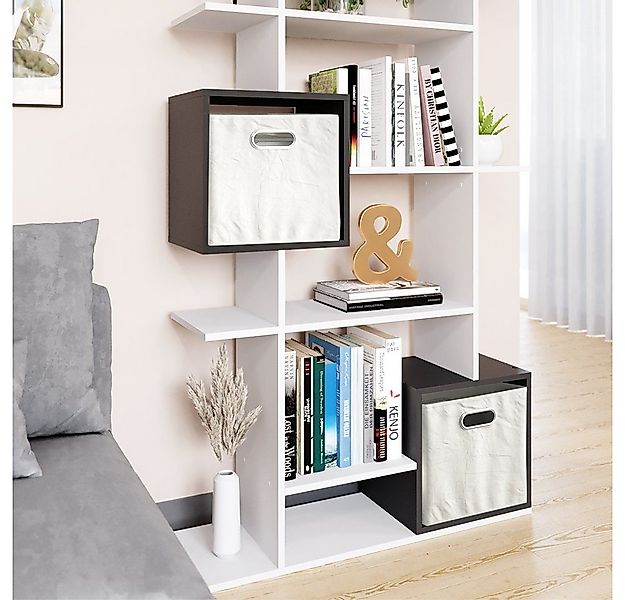 Vicco Raumteiler Cube, Weiß/Anthrazit, 92 x 187.7 cm, 1-tlg. günstig online kaufen